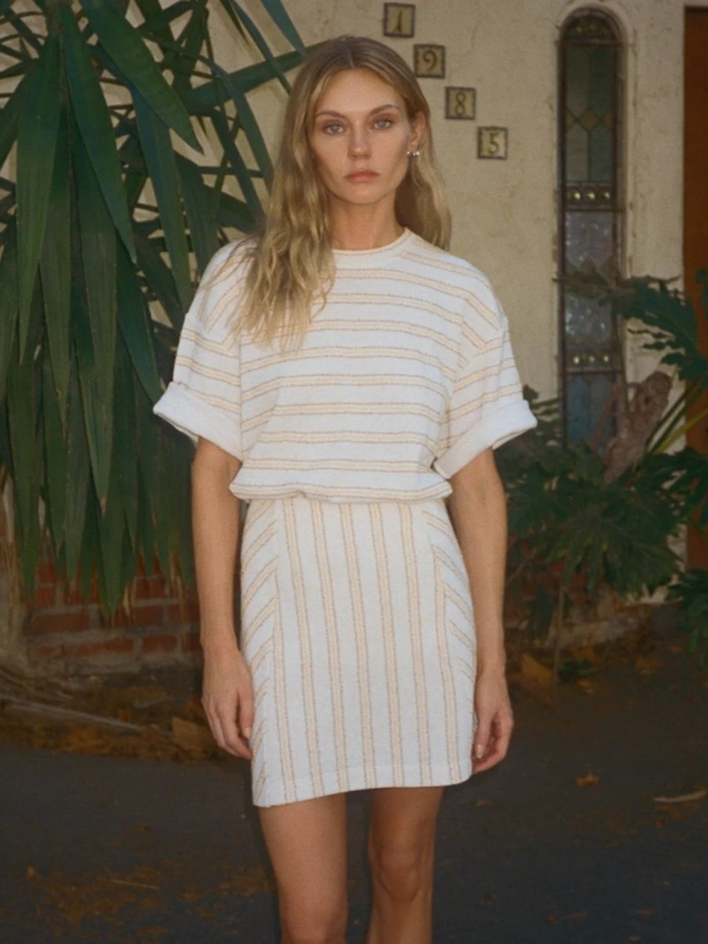I Dream For You IDFY Tri Stripe Knit Shirt